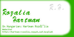 rozalia hartman business card